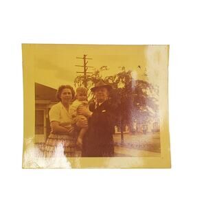 Vtg Kodacolor Print Beautiful Family Photo Original Monochrome Photography Found